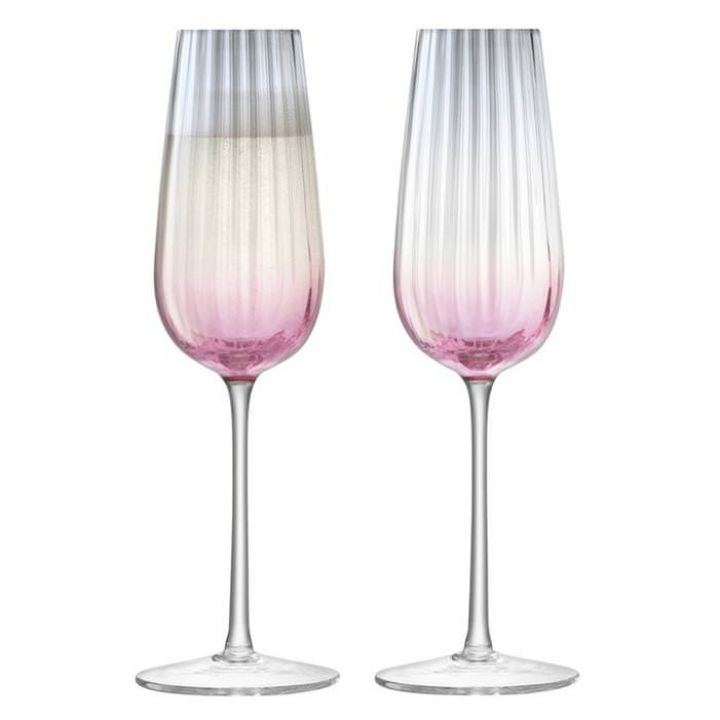 Набор бокалов для шампанского Dusk, 250 мл, розово-серый, 2 шт