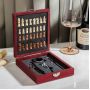 Набор для вина, 4 предмета: термометр, кольцо, открывашка, пробка, шахматы в комплекте