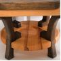Винный столик деревянный "Premium 2" сандал/эбеновое дерево 45х25х20 см