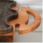 Винный столик деревянный "Premium 4" сандал\эбеновое дерево 45х25х20 см